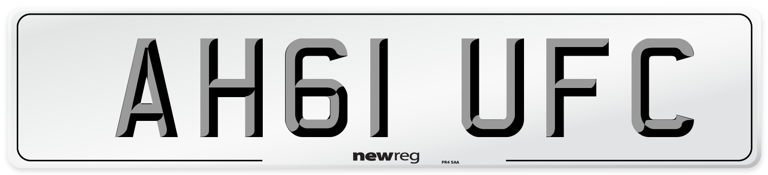 AH61 UFC Number Plate from New Reg